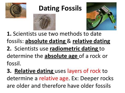 different methods of dating fossils